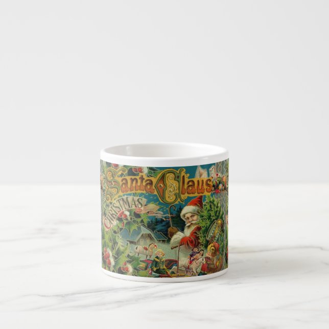 Tasse Expresso Art antique du Père Noël (Devant)