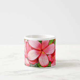 Tasse Expresso Art Frangipanier Tropical Rose
