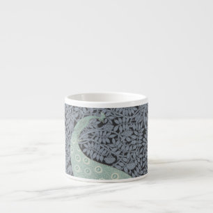 Tasse Expresso Art Nouveau Peacock Classic Vintage Bird