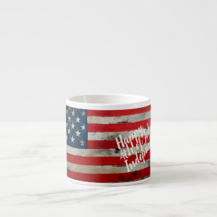 Tasse Expresso Art patriotique du 4 juillet Jour de l'Indépendanc