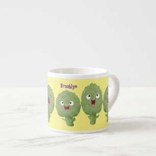 Tasse Expresso Artichauts chantants mignons dessin animé végétal
