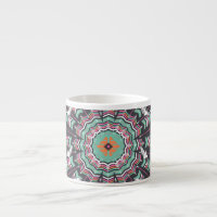 Aztec géométrique : Motif circulaire coloré