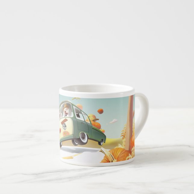 Tasse Expresso Balade en Citrouille lunaire (Devant droit)