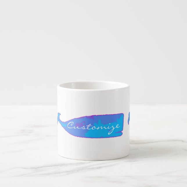 Tasse Expresso baleines bleues natation Thunder_Cove (Devant)