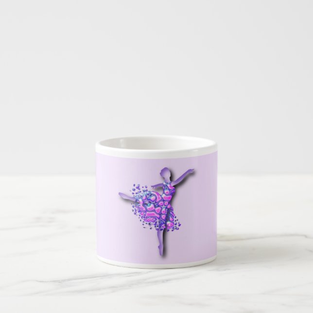 Tasse Expresso Ballerina Purple Dance Espresso Mug Ballet Dancer (Devant)
