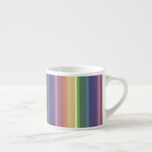 Tasse Expresso Bandes arc-en-ciel coupées