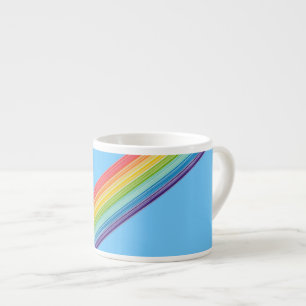 Tasse Expresso Bandes arc-en-ciel diagonales