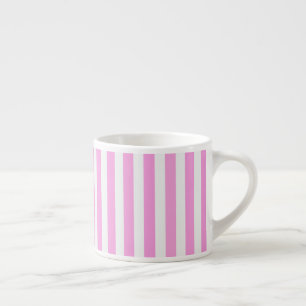 Tasse Expresso Bandes de bonbons roses et blanches
