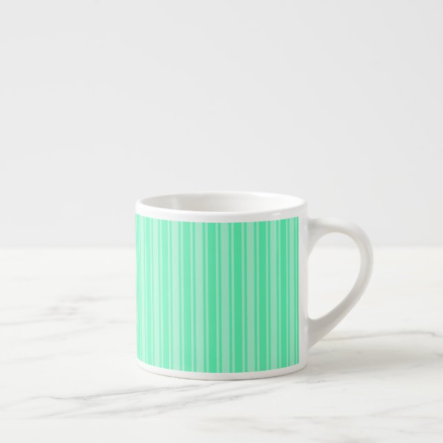 Tasse Expresso Bandes de bonbons vertes à la menthe (Droite)