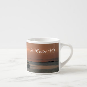 Tasse Expresso Bateaux à voile couchés de soleil Océan Tropica
