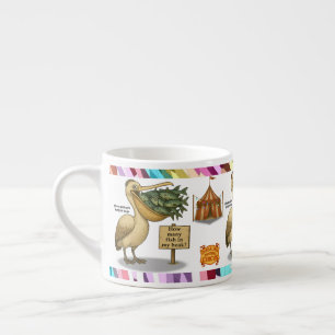 Tasse Expresso Bec brillant de Pierre le pélican