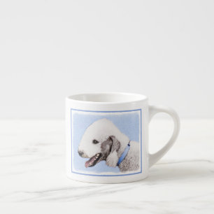 Tasse Expresso Bedlington Terrier Peinture - Art Chien original