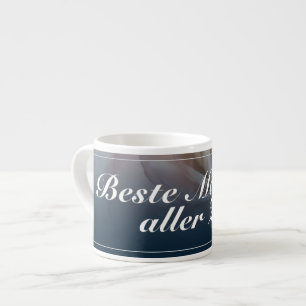 Tasse Expresso Beste Mutaller Zeiten mit großer rosa Rose