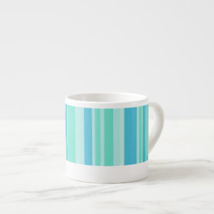 Tasse Expresso Bleu & aqua plage rayé café espresso mug