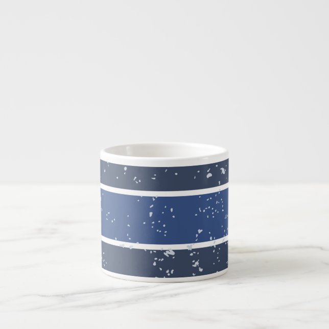 Tasse Expresso Bleu et blanc (Devant)