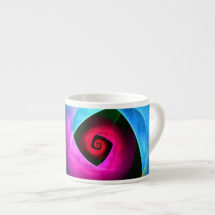 Tasse Expresso Bleu orange rose moderne Art Abstrait Motif #24