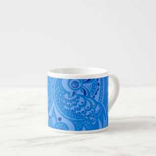 Tasse Expresso Bleu Oriental Peacock Birds