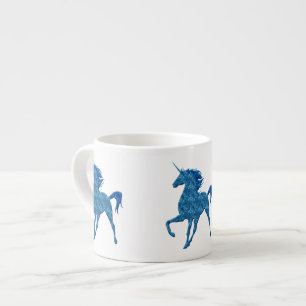 Tasse Expresso Blue Fire Unicorn Espresso Mug
