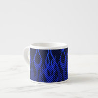 Blue Racing Flames on Carbon Fiber