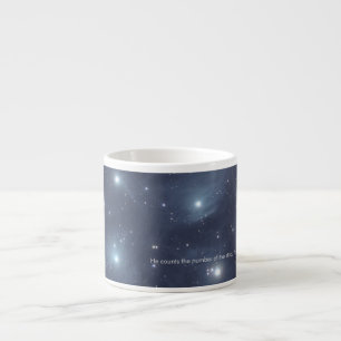 Tasse Expresso Blue Stars Psaumes Écriture Mug