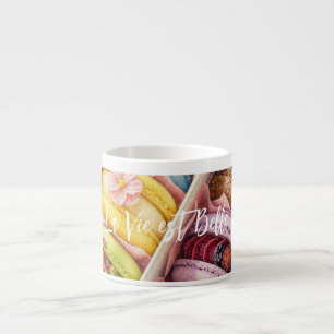 Tasse Expresso Boîte de Macarons Français à l'aquarelle Mug Spéci