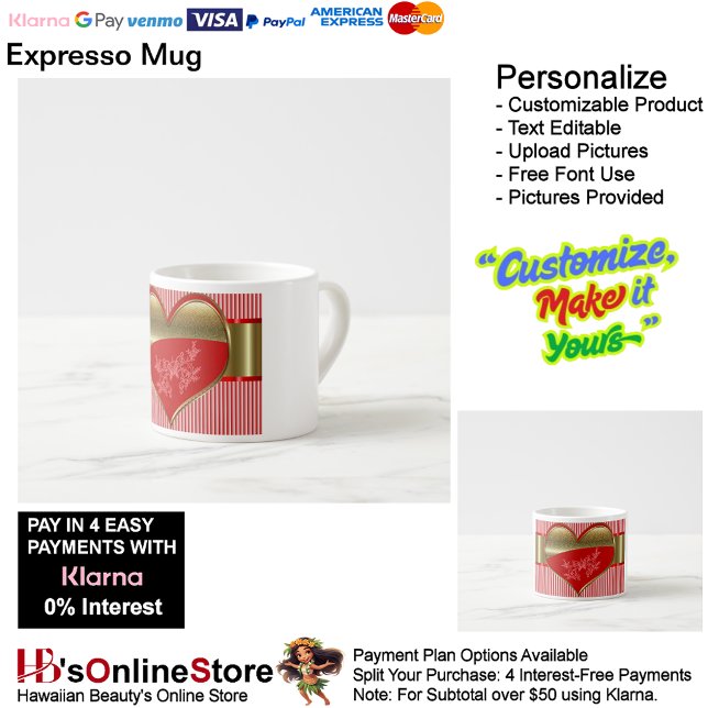 Tasse Expresso Boîtes de coeur Expresso Mug (Boxes of Hearts Expresso Coffee Mug.
)