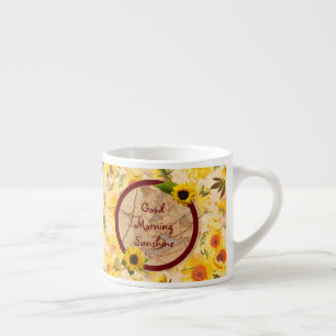 Tasse Expresso Bonjour soleil Tournesol Petit déjeuner Café