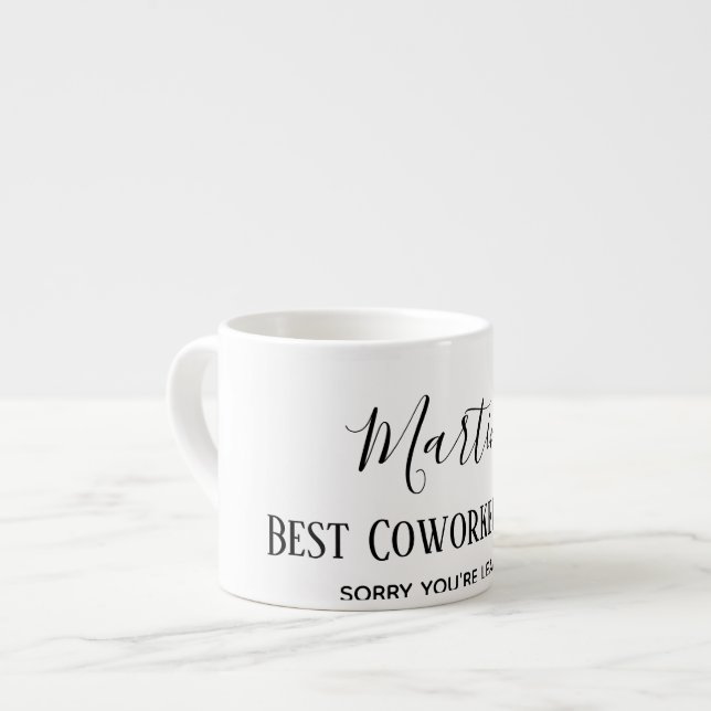 Tasse Expresso Boss Coworker quittant AJOUTER Devis Drôle, Person (Devant gauche)