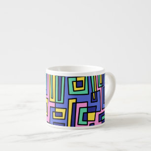 Tasse Expresso bouchon motif géométrique