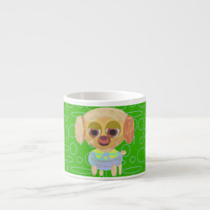 Tasse Expresso Boucles de cercles vert chiot