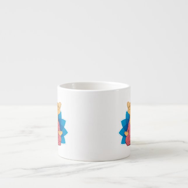Tasse Expresso Bouddha chat méditation - Guru chat - Namaste - St (Devant)