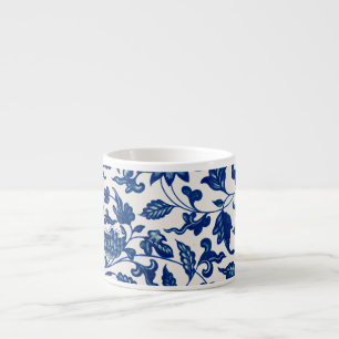 Tasse Expresso Boug d'Espresso bleu à la porcelaine florale