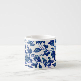 Tasse Expresso Boug d'Espresso bleu à la porcelaine florale