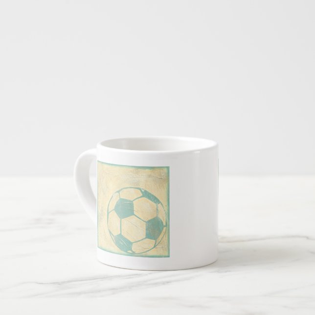 Tasse Expresso Boule de soccer bleu Pastel par Chariklia Zarris (Devant gauche)