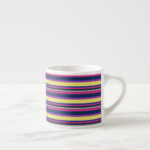 Tasse Expresso Brayures rose, jaune et bleue
