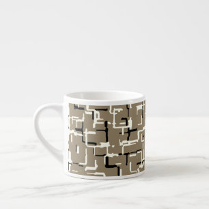 Tasse Expresso Brown clair noir blanc Motif tendance