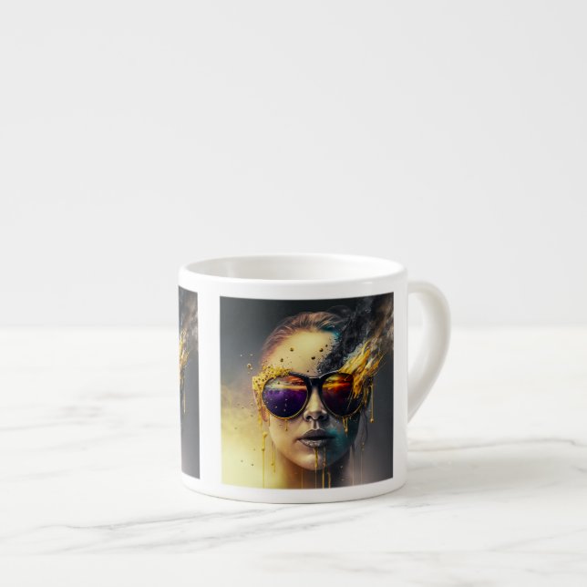 Tasse Expresso Brûler des lunettes Espresso Mug (Devant droit)