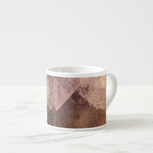 Tasse Expresso Brun rose abstrait peinture pinceau art