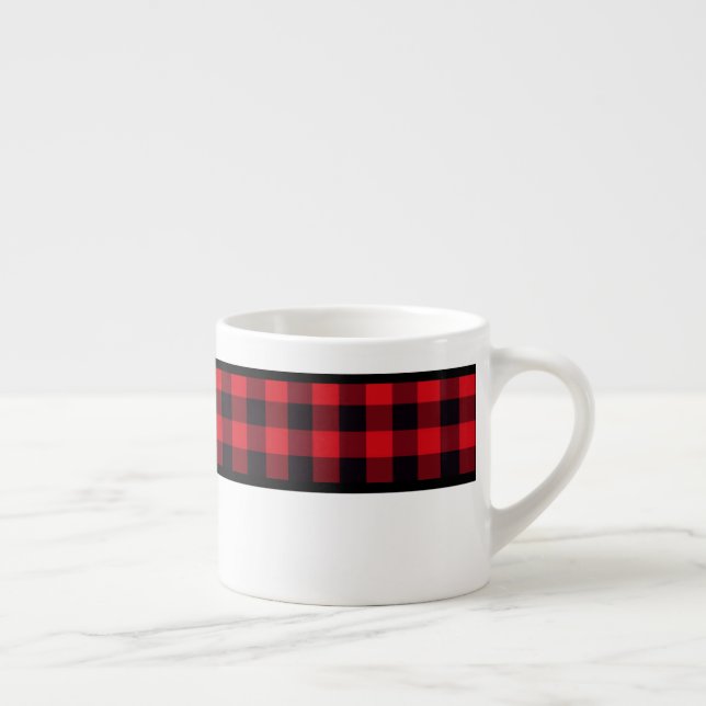 Tasse Expresso Buffalo de Noël Plaid Espresso Mug (Droite)