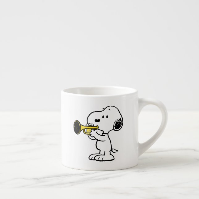 Tasse Expresso cacahuètes | Joueur de trompette Snoopy (Droite)