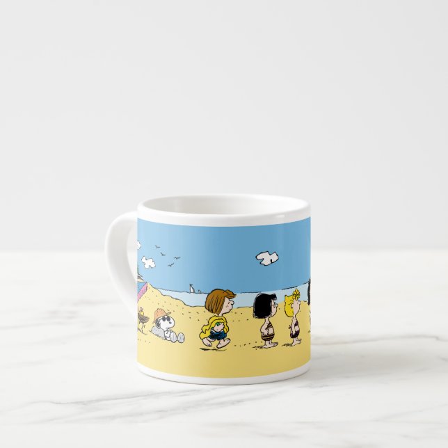 Tasse Expresso cacahuètes | Journée à la plage (Devant gauche)