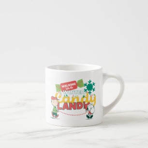 Tasse Expresso cacahuètes Marcher Dans Un Pays De Bonbons D'Hiv