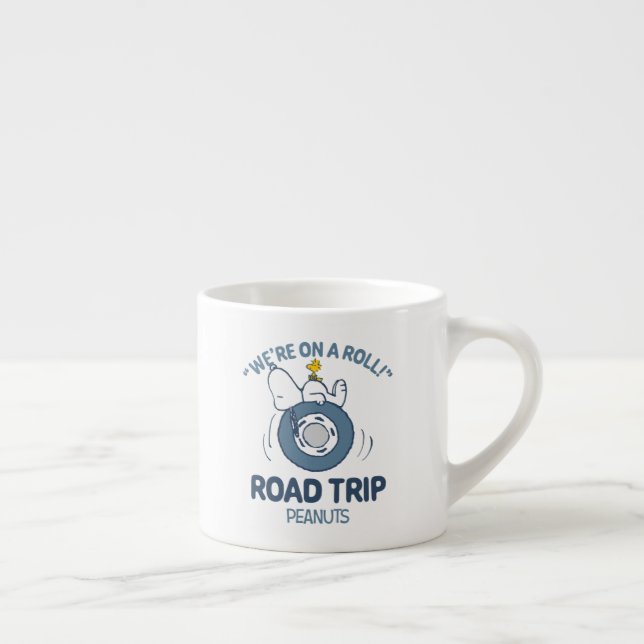 Tasse Expresso cacahuètes | Snoopy & Woodstock Road Triage (Droite)