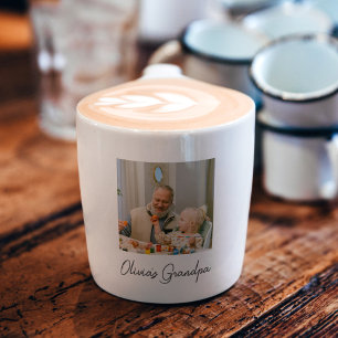 Tasse Expresso Cadeau photo grand-père personnalisé