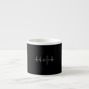 Tasse Expresso Cadeau Vintage de vol Sky Heart