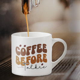 Tasse Expresso Café avant Talkie Funny Retro Style de texte