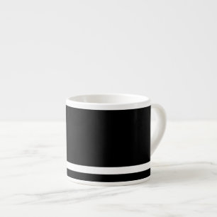 Tasse Expresso Café Fort Noir Avec Bande Blanche