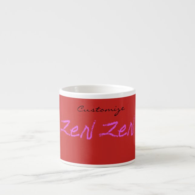 Tasse Expresso calligraphie zen Thunder_Cove rose/noir (Devant)