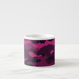 Tasse Expresso Camouflage hexagonal, texture militaire arrière -