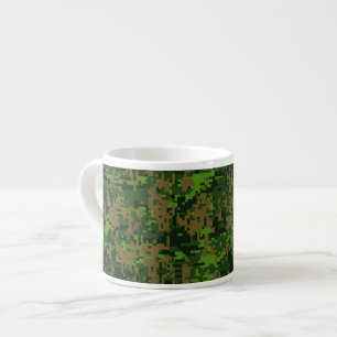 Tasse Expresso Camouflage numérique écologique de style Woodlan